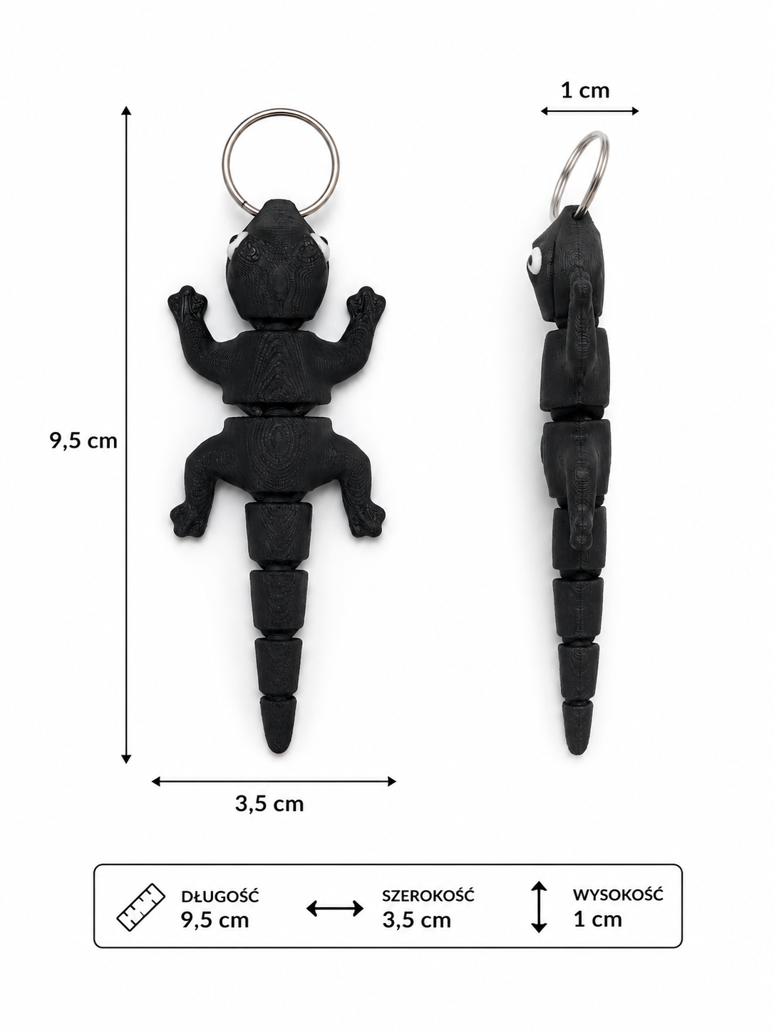 Ruchomy breloczek salamandra